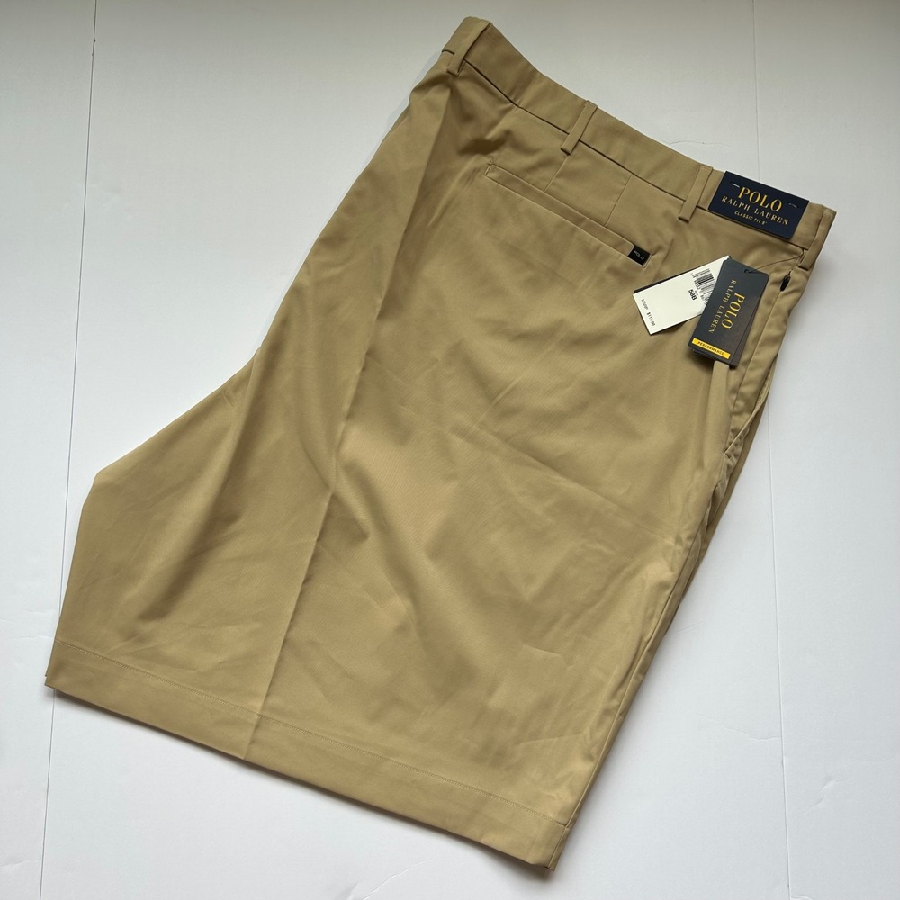 Polo Ralph Lauren Mens Performance Classic Fit 9" Chino Shorts Khaki Tan 58B NWT
